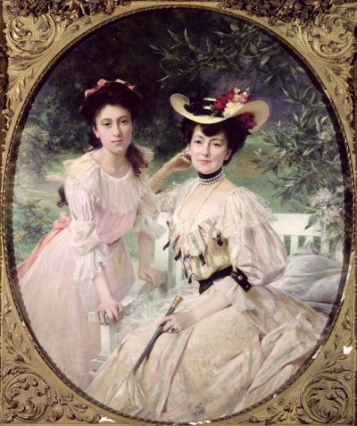 Madame Collas and her Daughter, Giselle, 1903 by Theobald Chartran